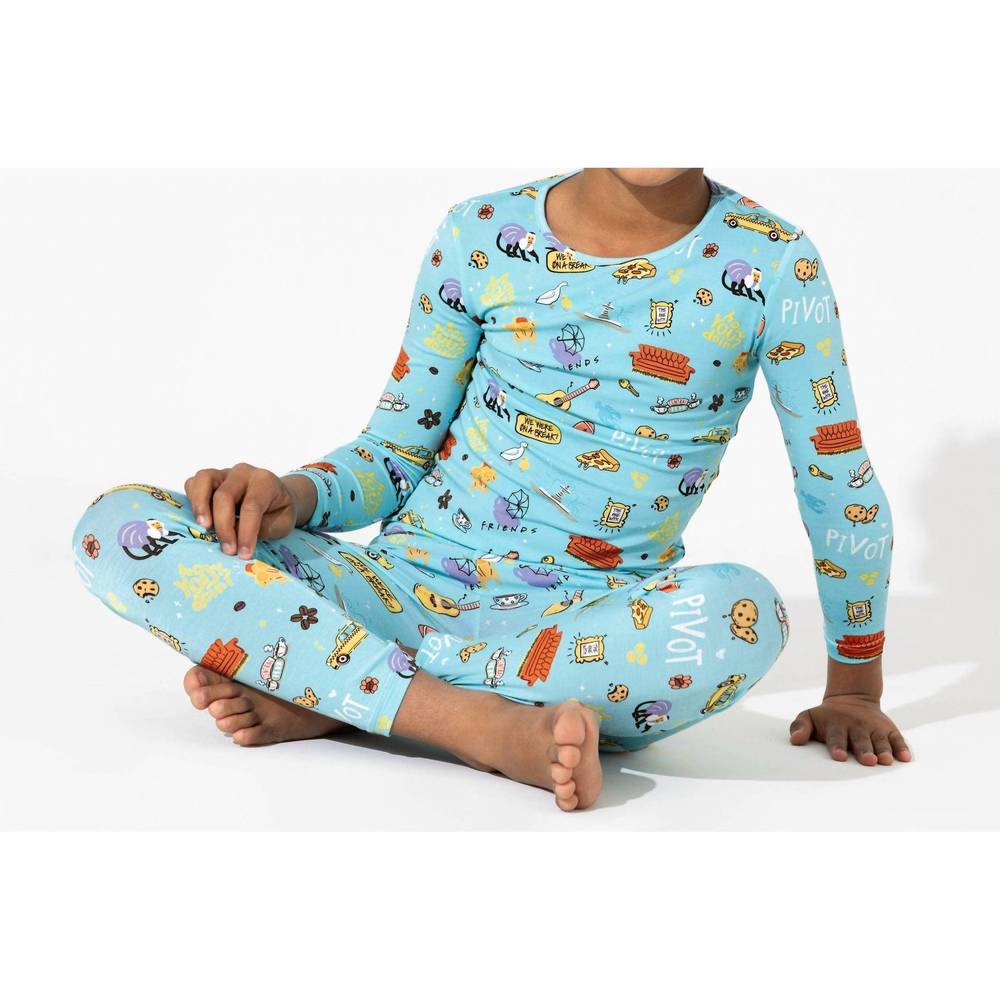 NEW BELLABU BEAR kids bamboo pajamas in blue
